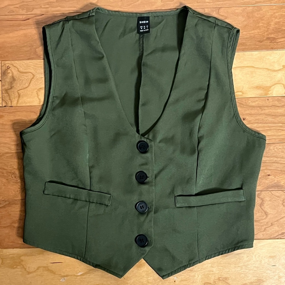 Women’s Olive Green Vest & Trouser Set